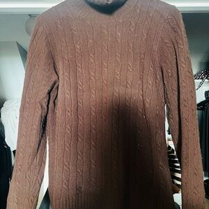 J Crew  Women’s Brown Cable Knit Sweater